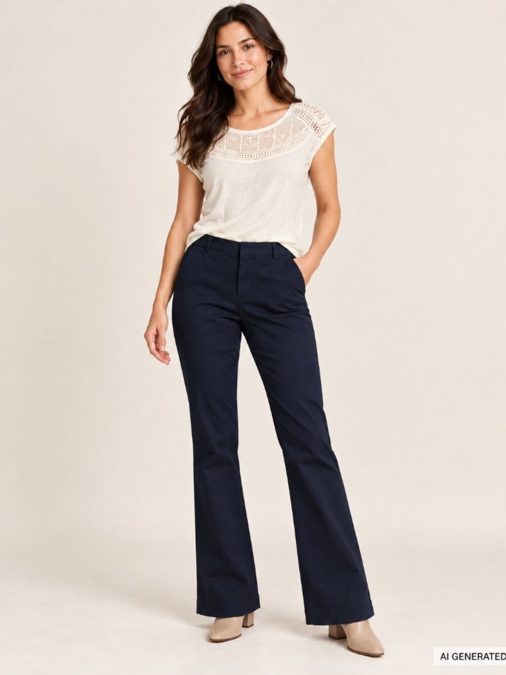 Women's Banana Republic Ryan Fit Navy Stretch Pants Size 6